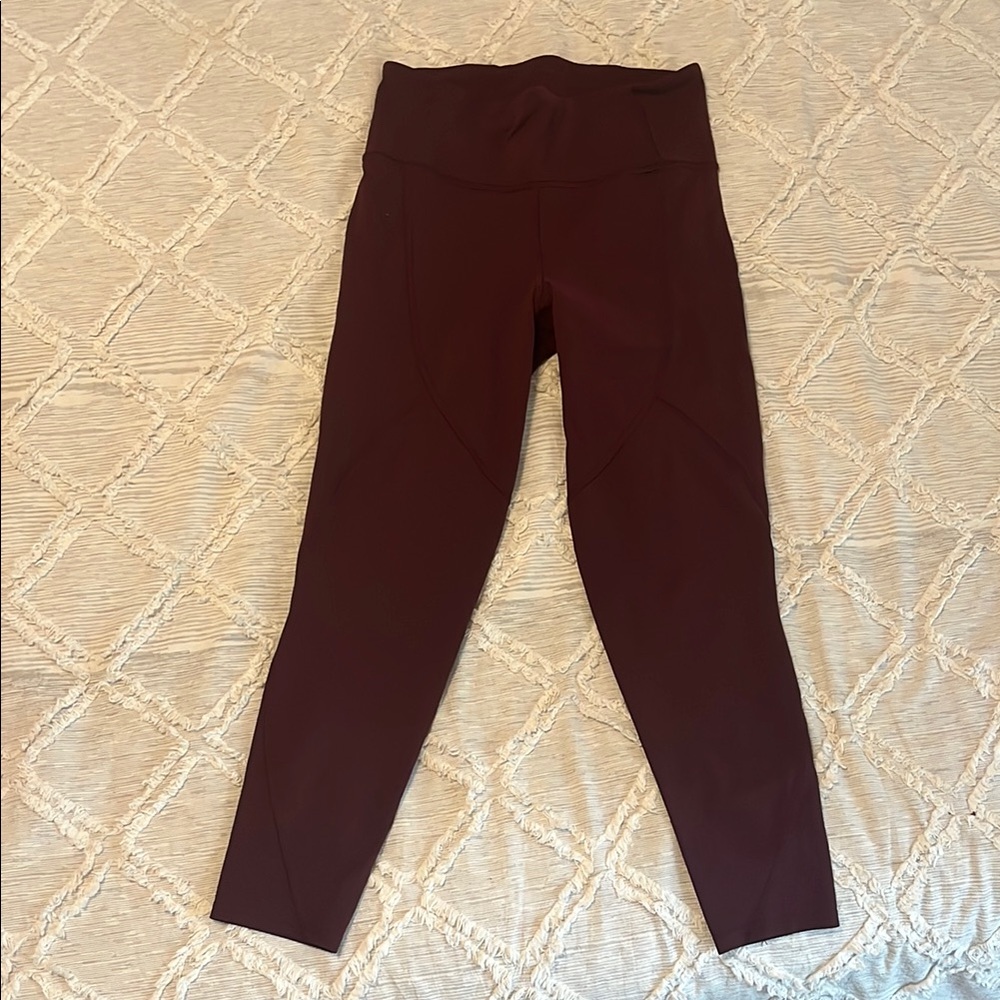 Lululemon Athletica Red Leggings High Waist Ankle Length